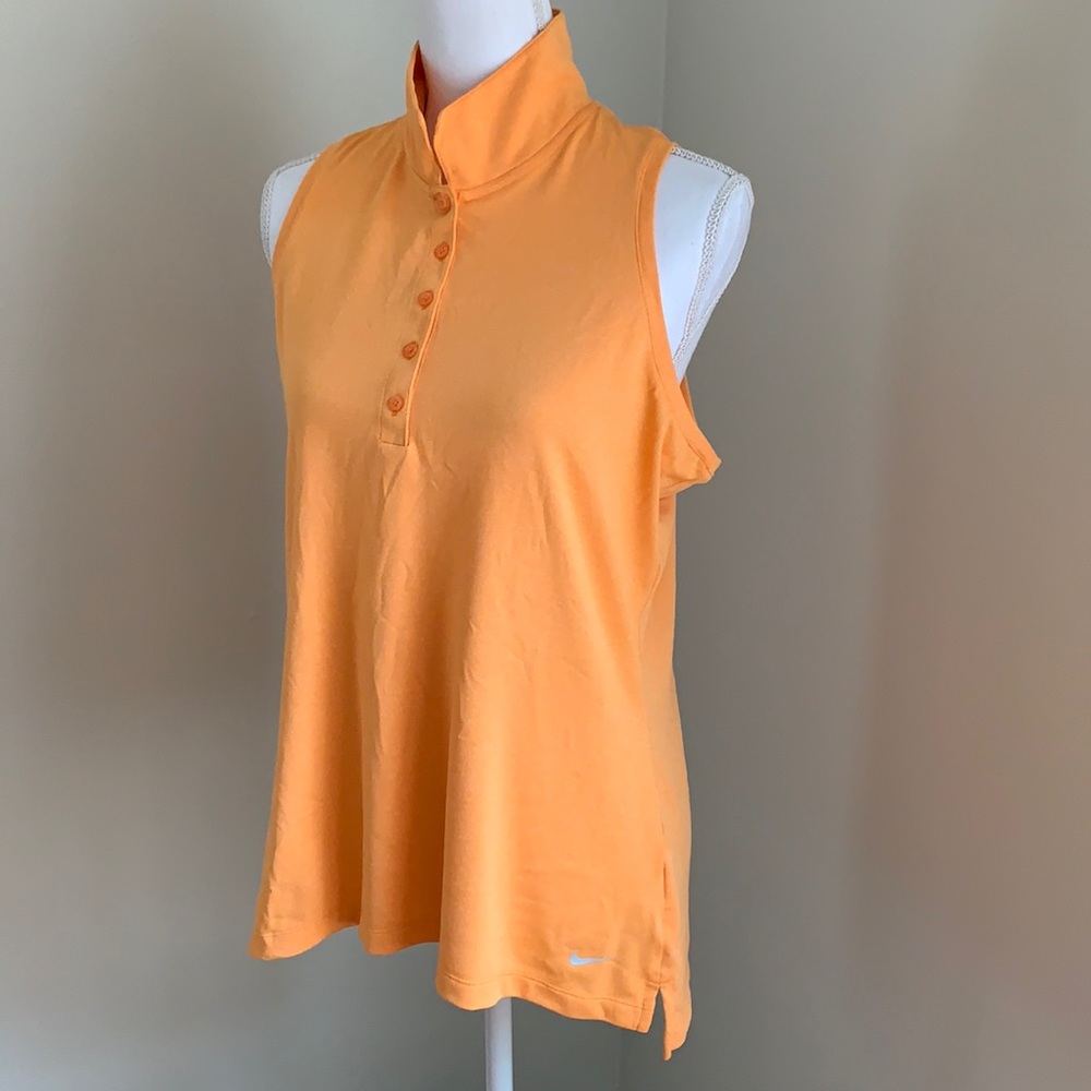 NIKE Golf Dri-Fit Sleeveless Collared Button Shirt